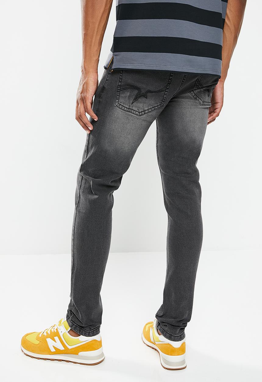 SOVIET - M bentayga mens slim leg denim - charcoal