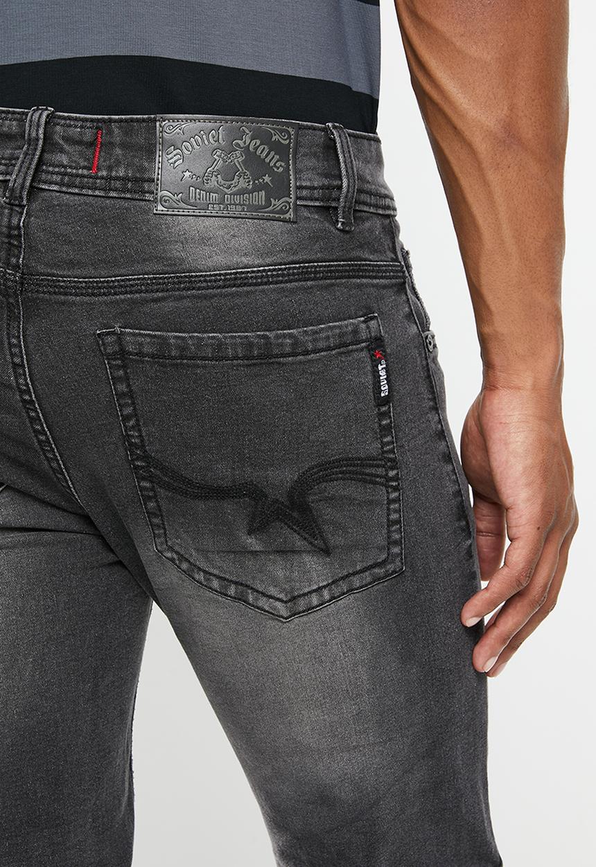 SOVIET - M bentayga mens slim leg denim - charcoal
