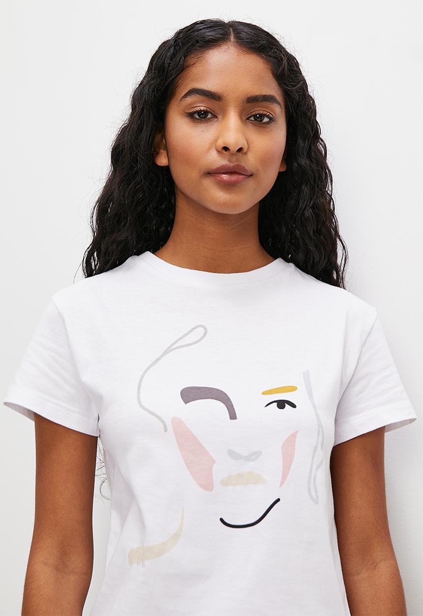 Superbalist - Shorts & tee set - white & pastel waves