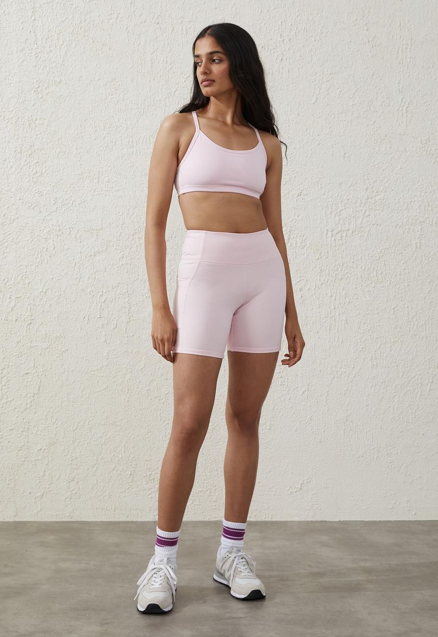 Cotton On - Workout yoga crop - blushing bride