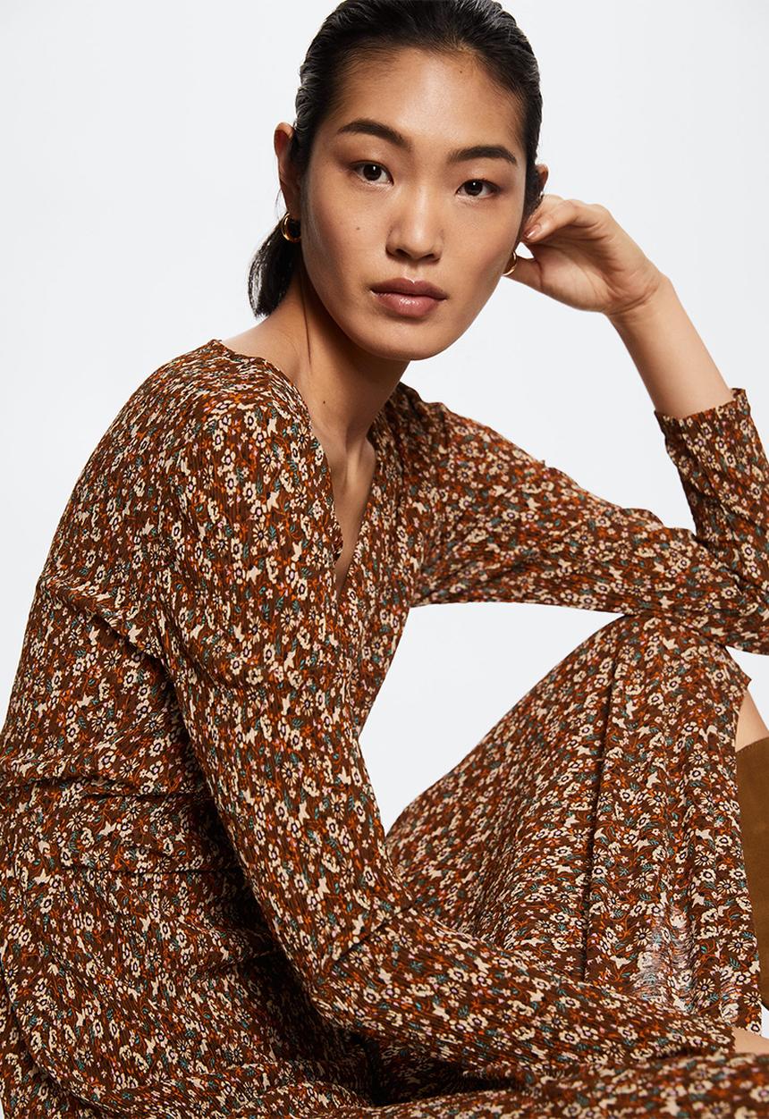 MANGO - Dress linus3 - brown