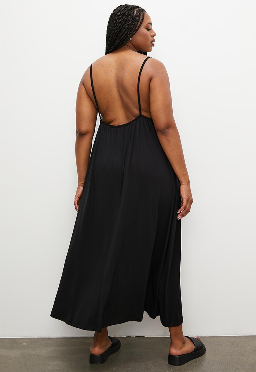 Superbalist - Knit slip dress - black