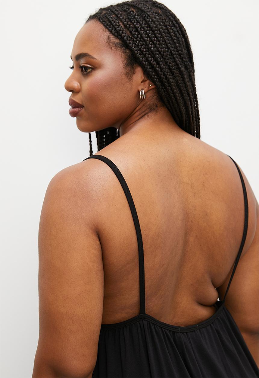 Superbalist - Knit slip dress - black