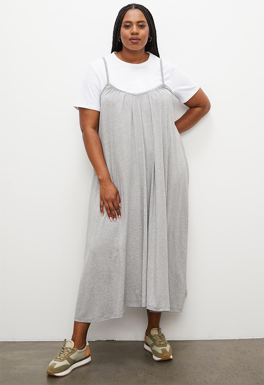 Superbalist - Knit slip drerss - grey melange