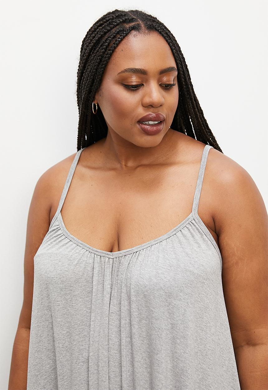 Superbalist - Knit slip drerss - grey melange