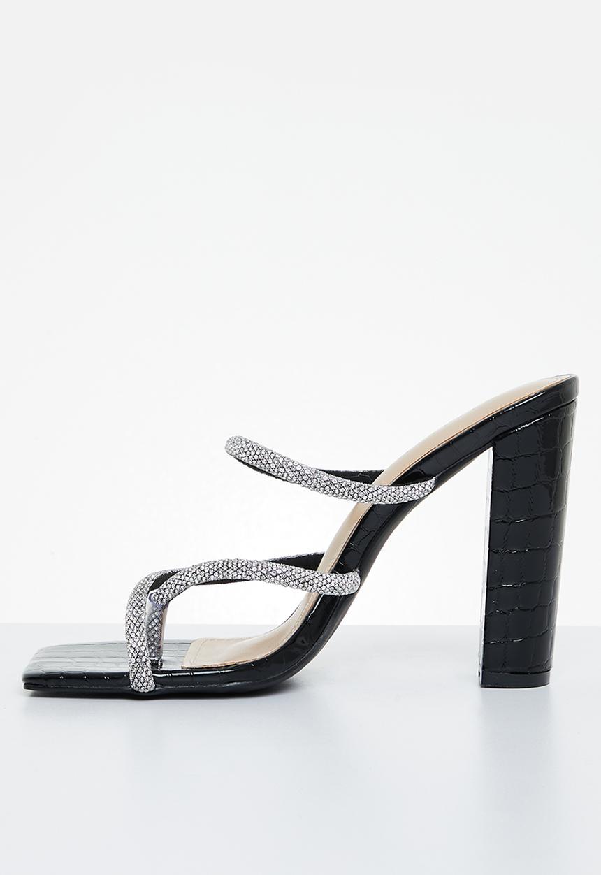 SIMMI London - Heera-7 toe loop block mule - black