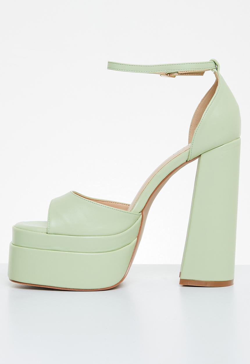 SIMMI London - Robin-4 platform block heel - matcha green