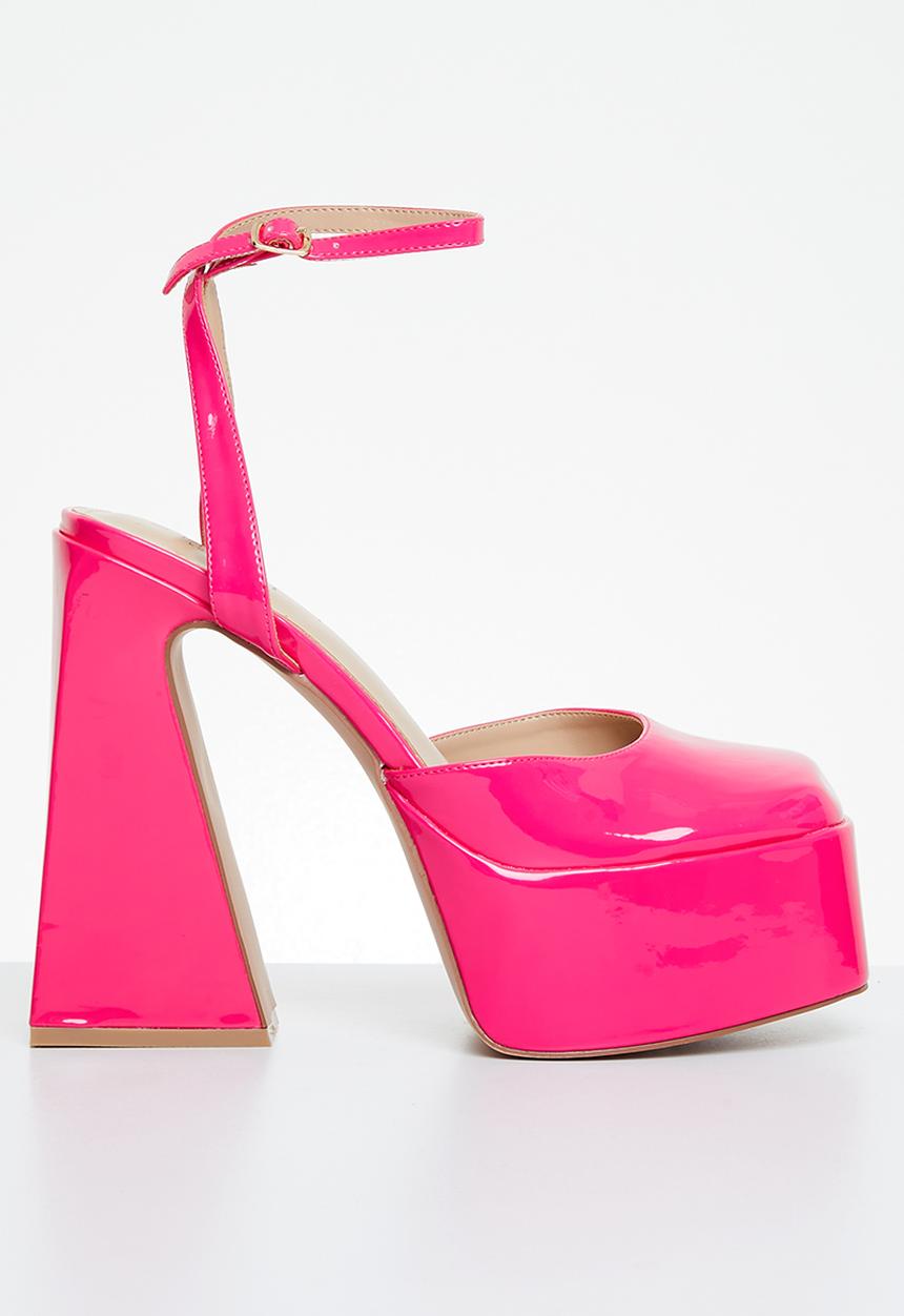 SIMMI London - Amani-3 platform block heel - pink patent