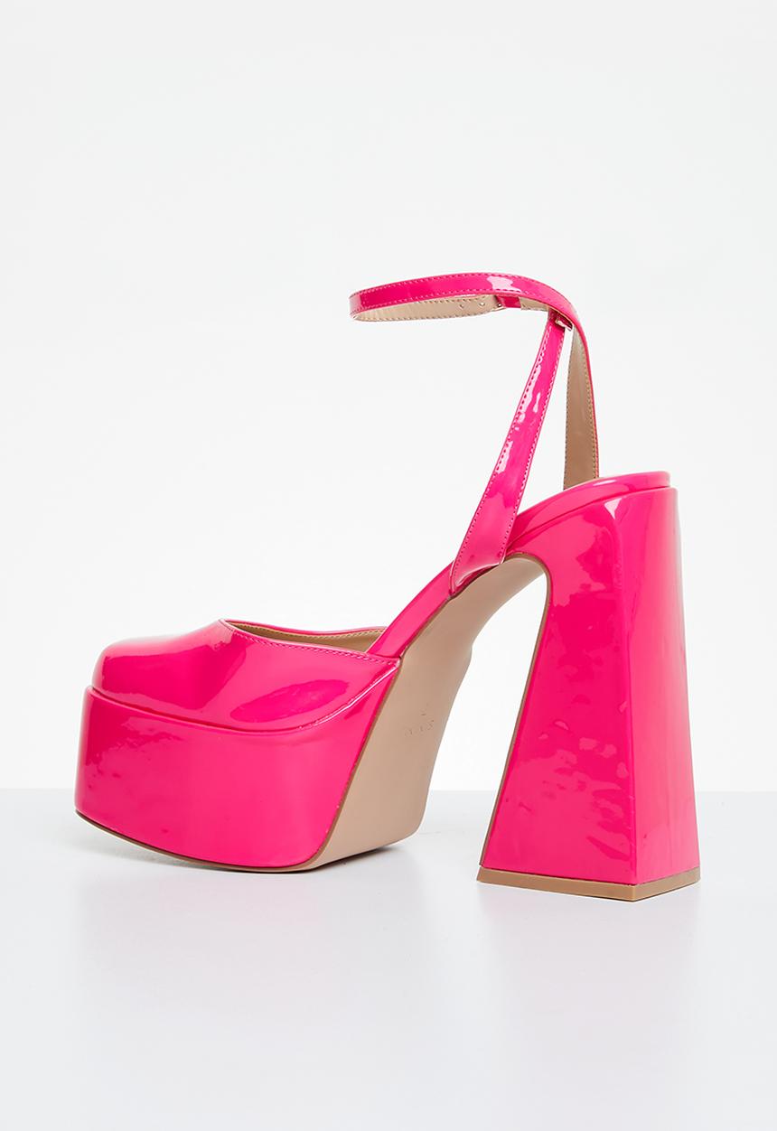 SIMMI London - Amani-3 platform block heel - pink patent