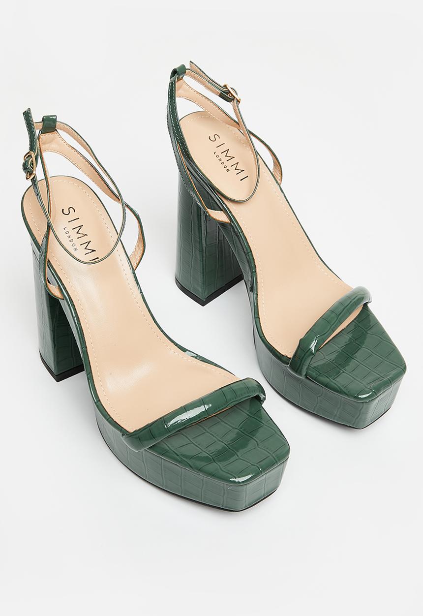 SIMMI London - Sia-2 platform block heel - forest green
