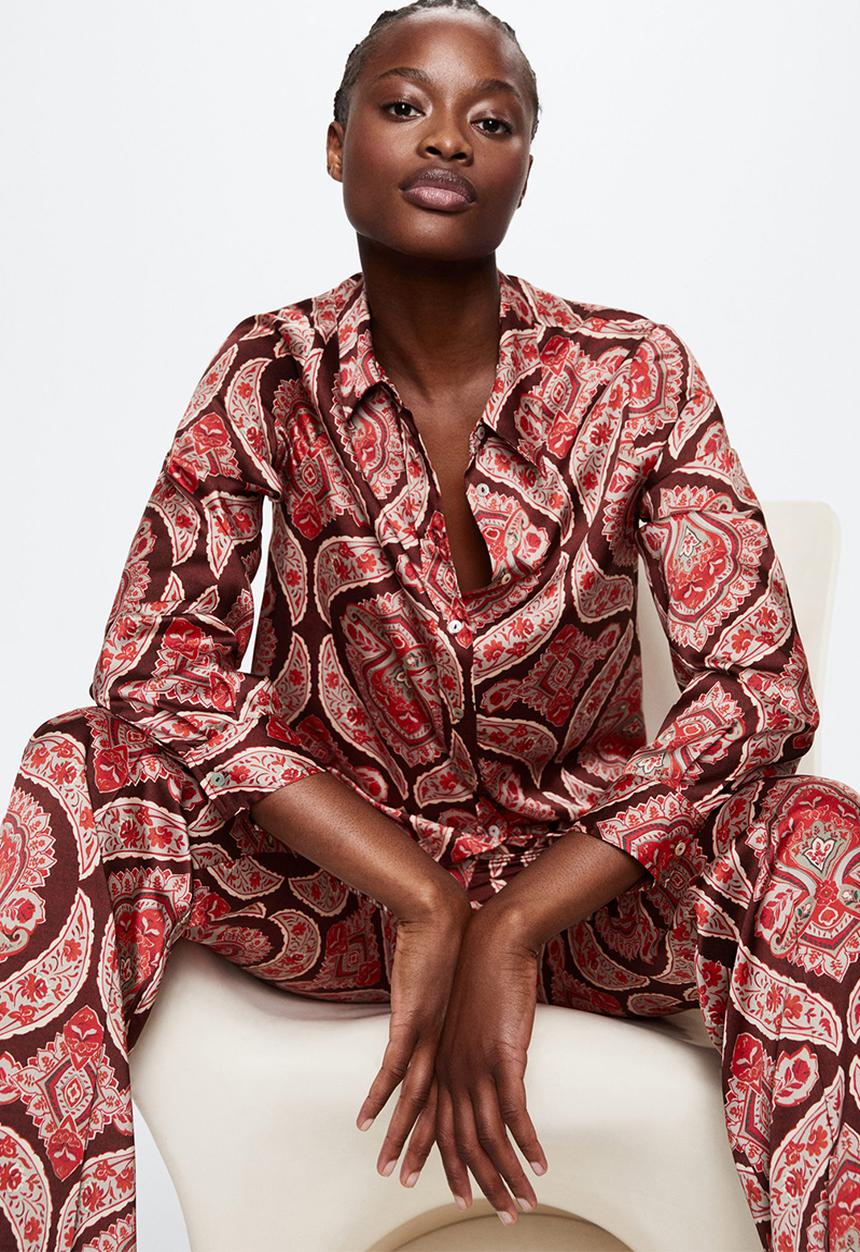 MANGO - Shirt dakota co-ord - red