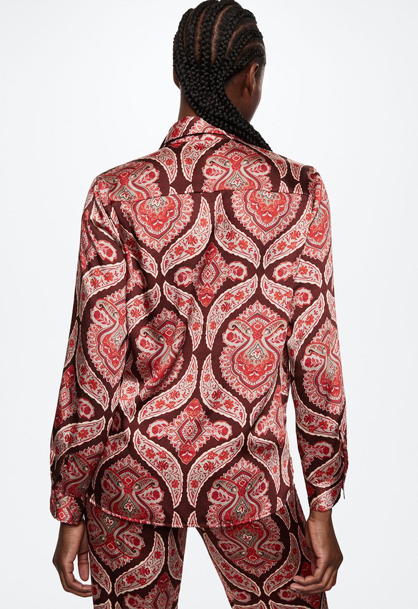 MANGO - Shirt dakota co-ord - red