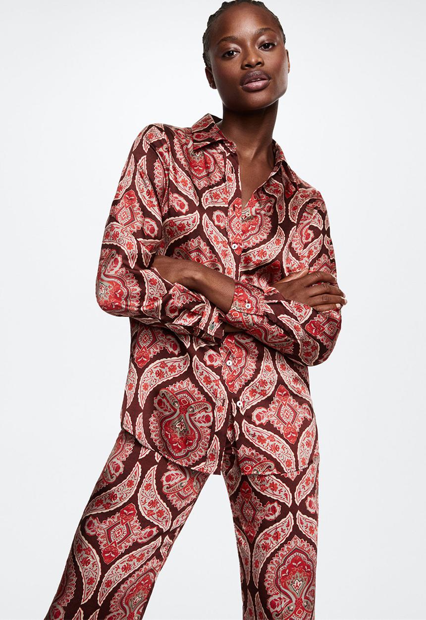 MANGO - Shirt dakota co-ord - red