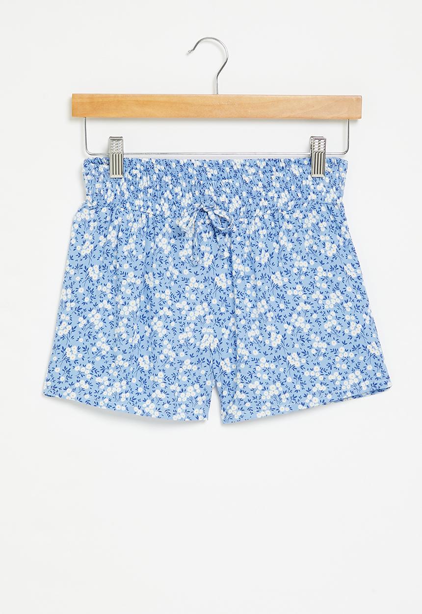 Superbalist - Floral printed short - sky blue 