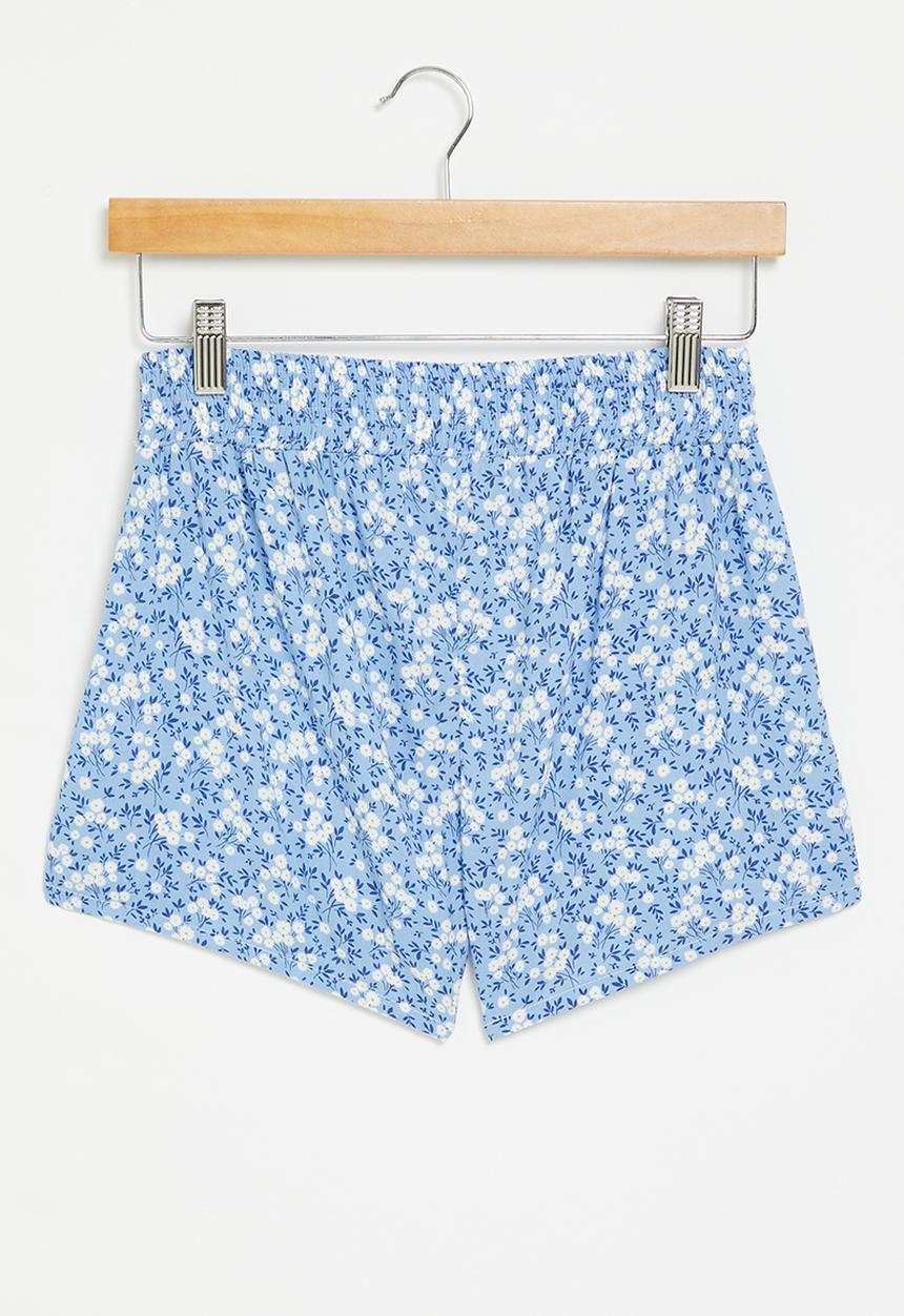 Superbalist - Floral printed short - sky blue 