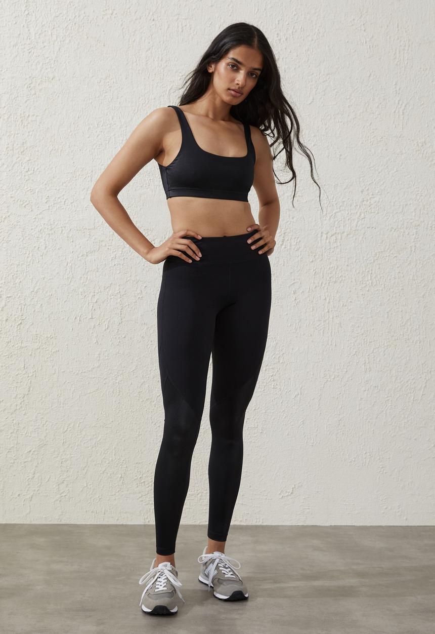 Cotton On - Square neck crop - black shine
