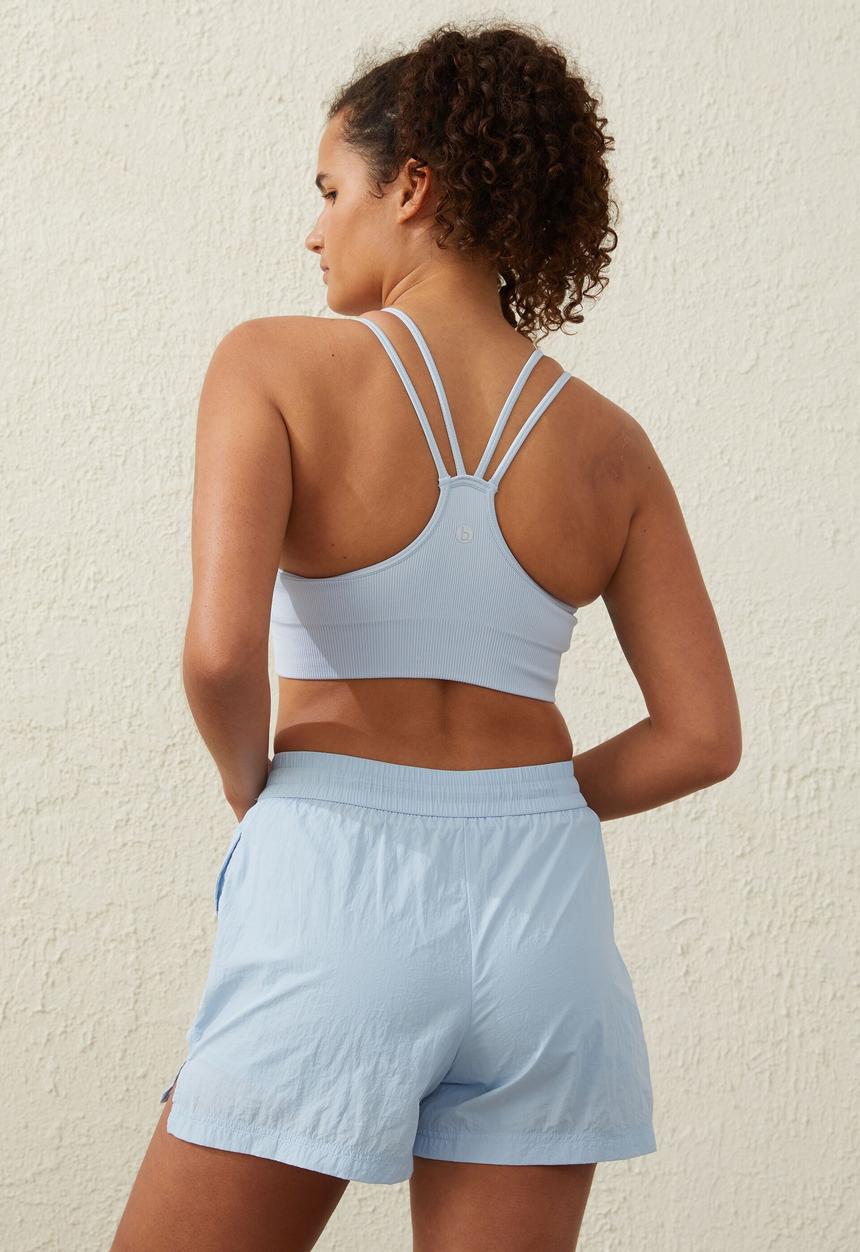 Cotton On - Seamless strappy back crop - silky blue
