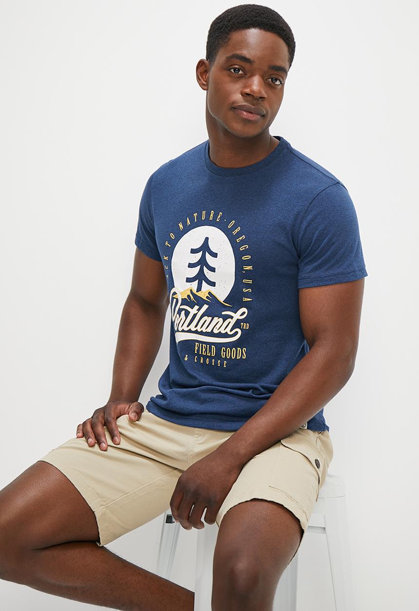 Lark & Crosse - L&c portland mountains tee - navy