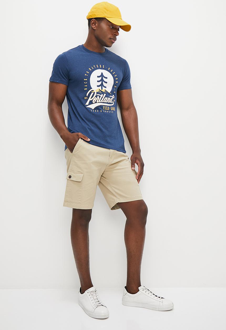 Lark & Crosse - L&c portland mountains tee - navy
