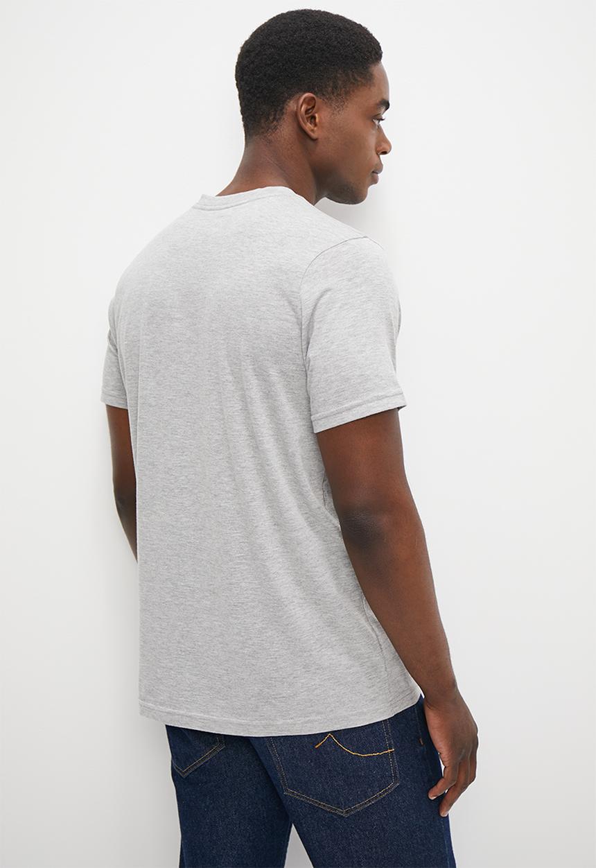 Lark & Crosse - L&c collegiate logo tee  - grey melange