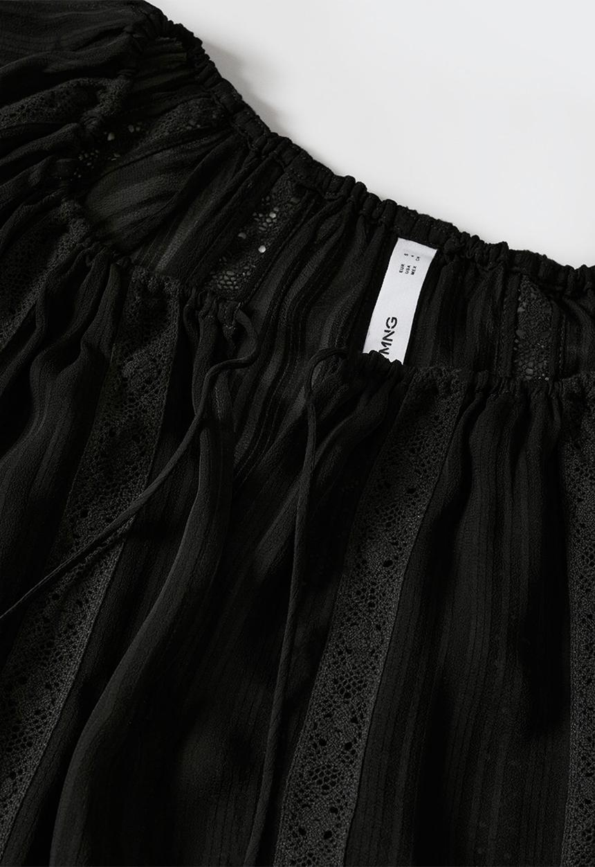MANGO - Blouse olga - black