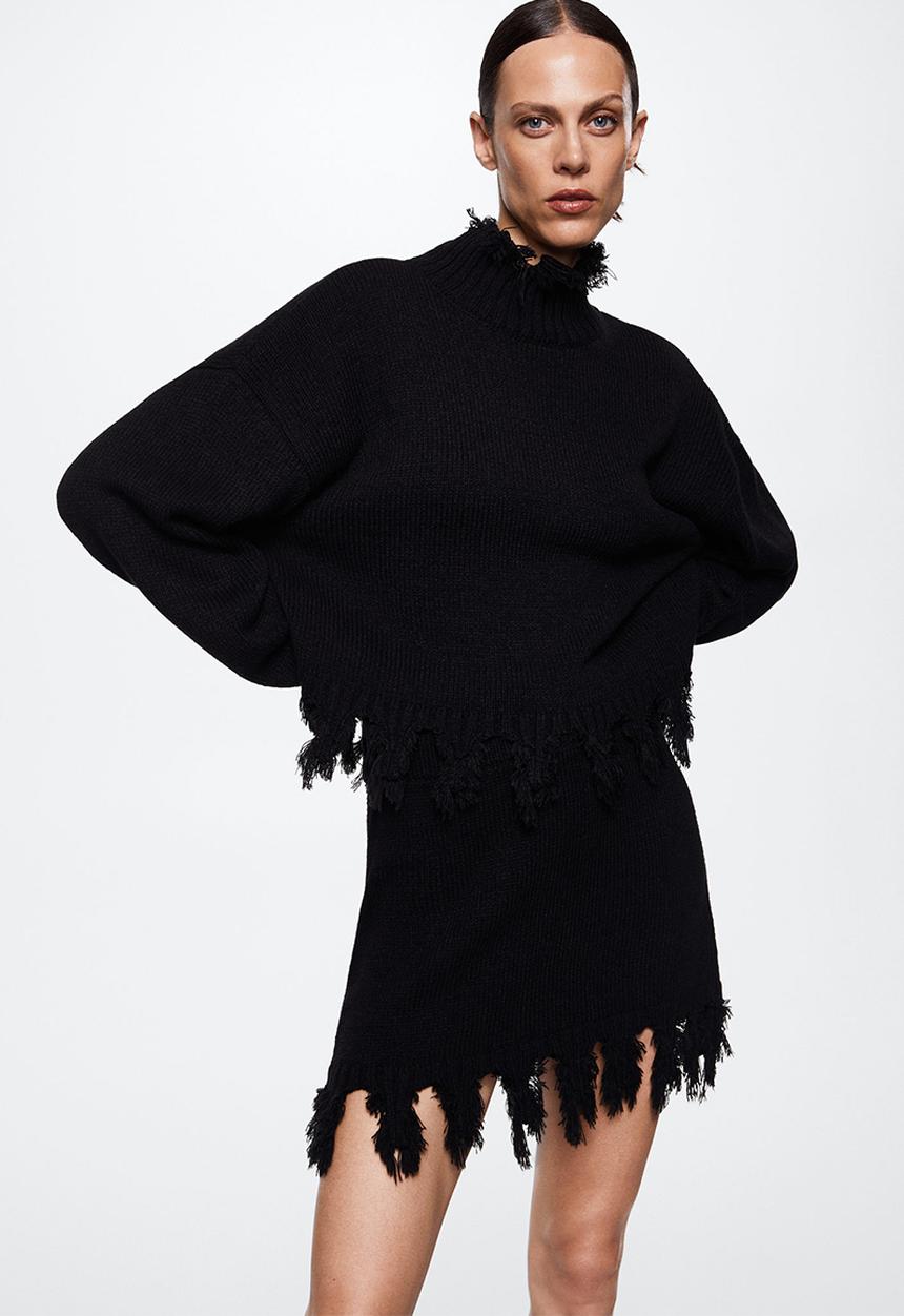 MANGO - Skirt bilma - black
