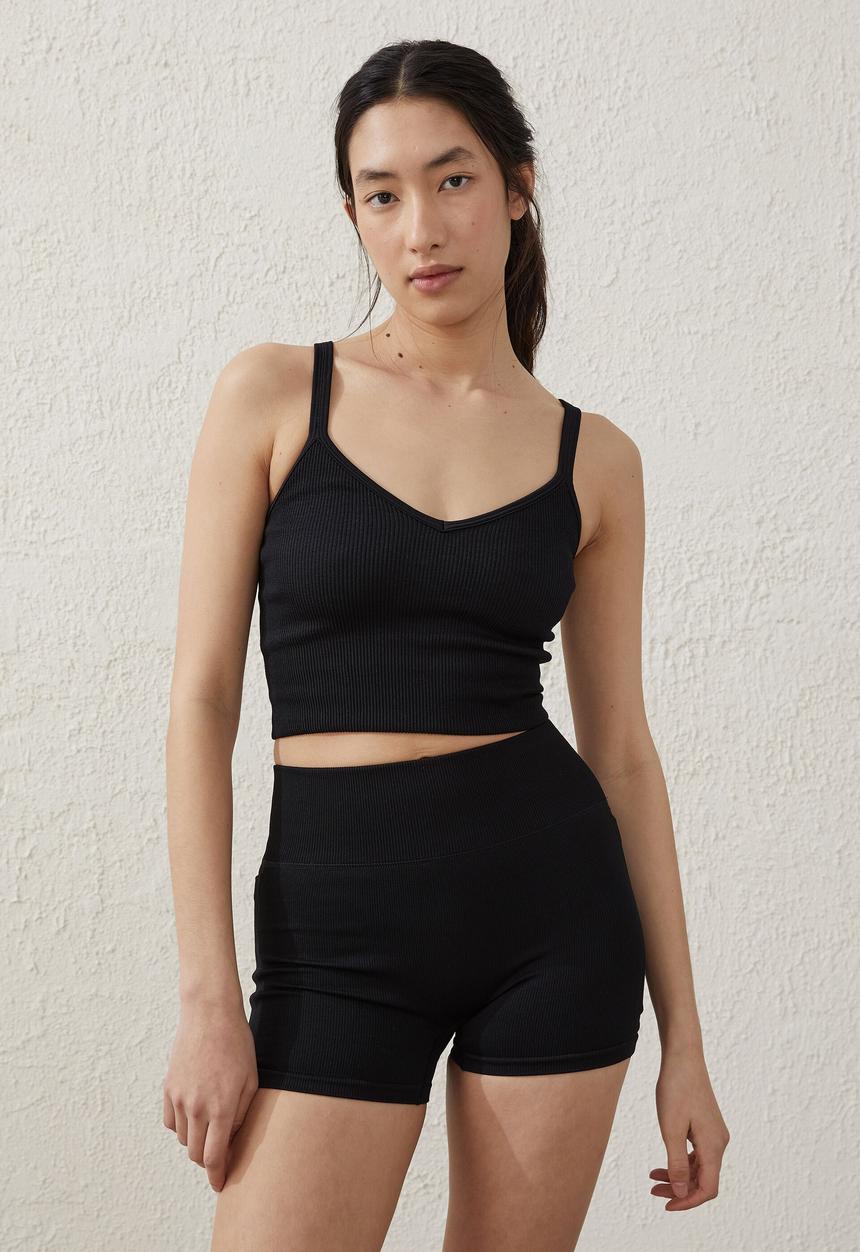 Cotton On - Seamless shortie short - black