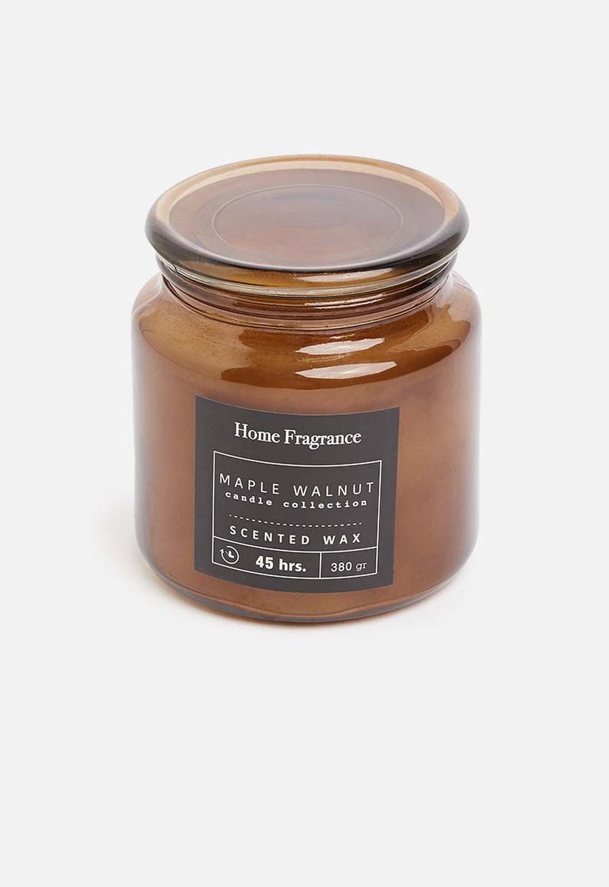 H&S - Scented candle in glass - maple walnut