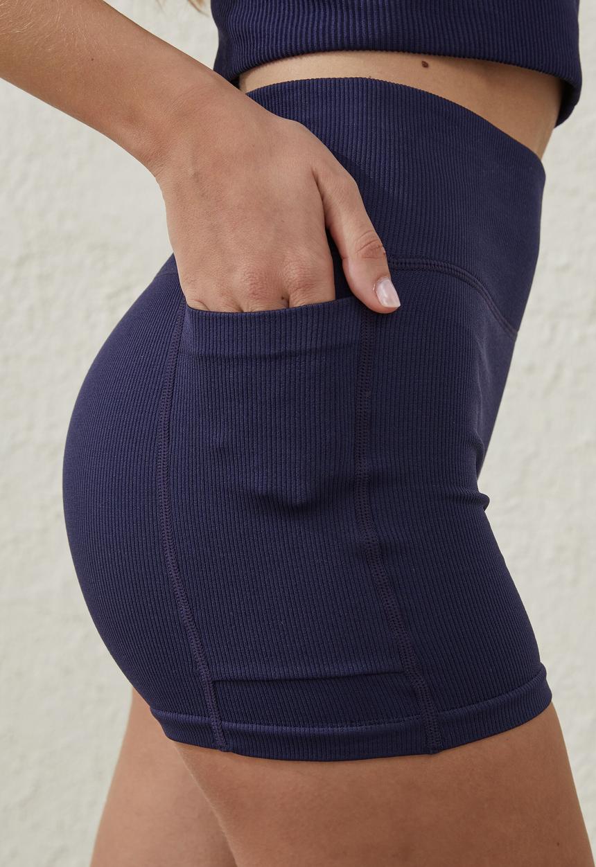 Cotton On - Seamless shortie short  - vintage navy