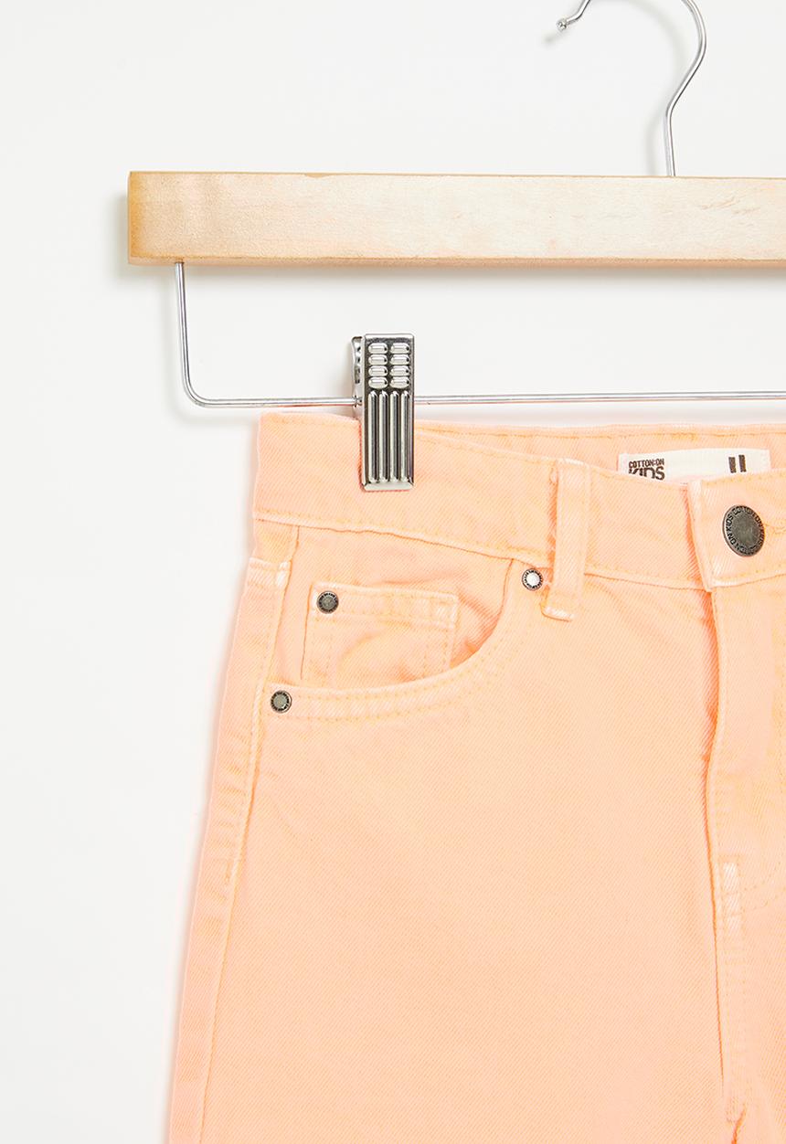 Cotton On - Sunny denim short - fizzy melon/fluro