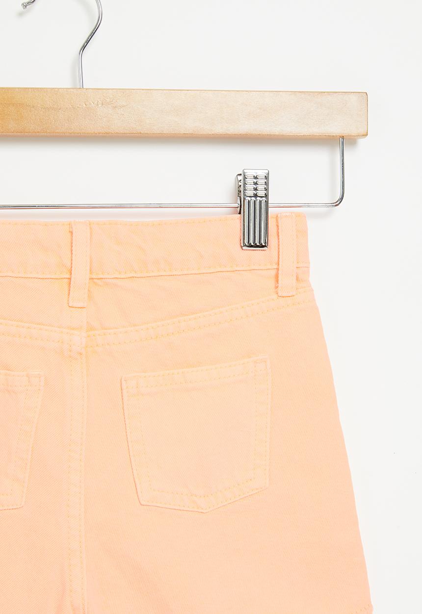 Cotton On - Sunny denim short - fizzy melon/fluro