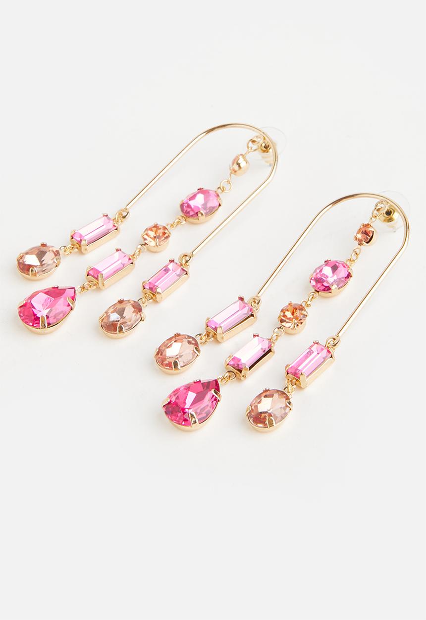 Tessa Design - Eleanor statement earrings - pink