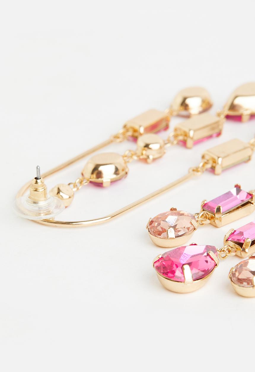 Tessa Design - Eleanor statement earrings - pink