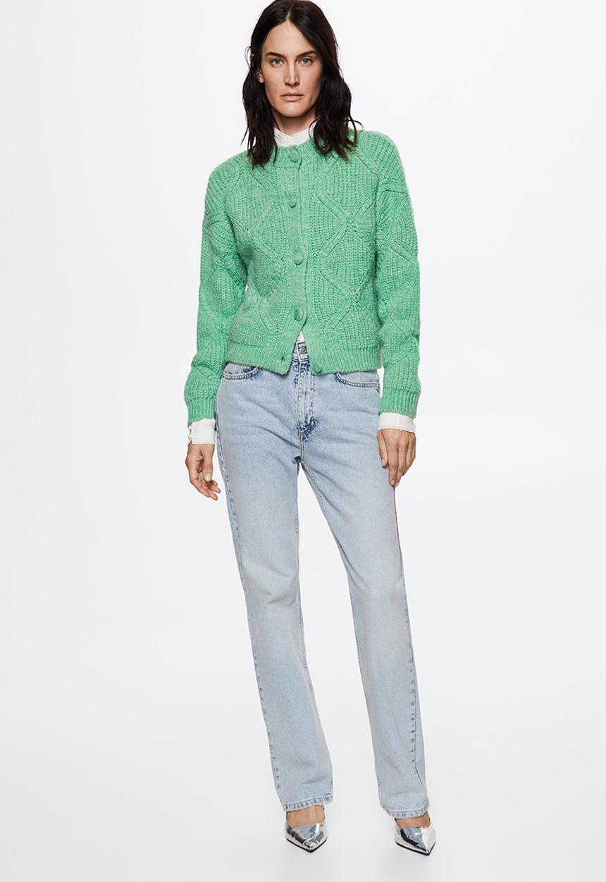 MANGO - Cardigan bolivia - green