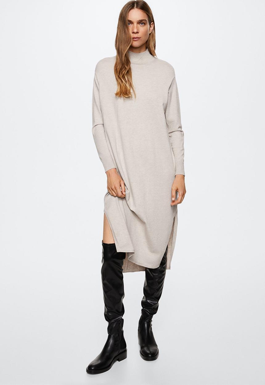 MANGO - Dress vieira - light pastel grey