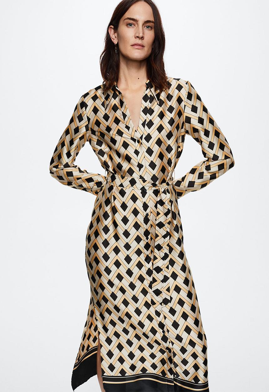 MANGO - Dress nieves - yellow