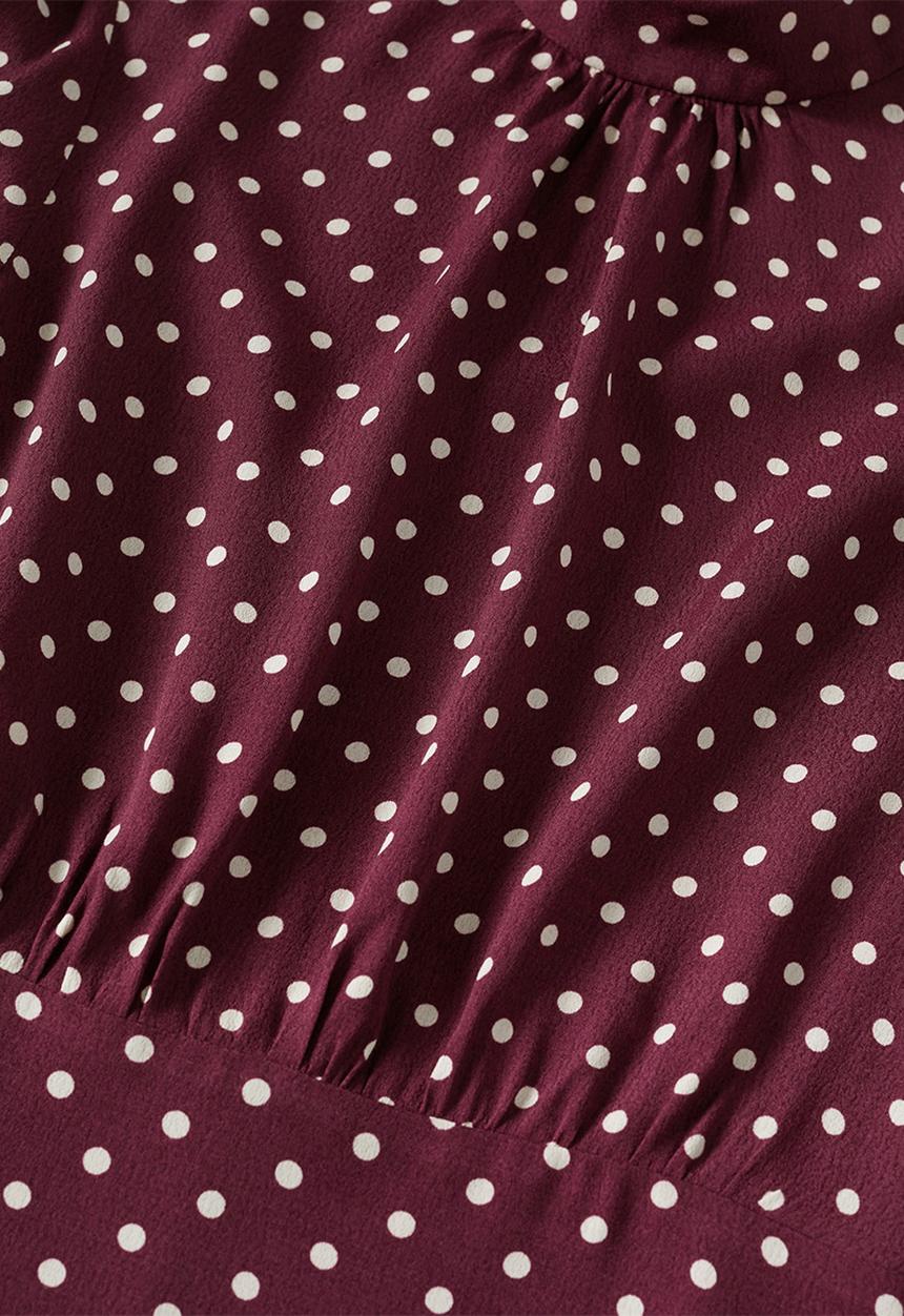 MANGO - Plus dress inka - dark red