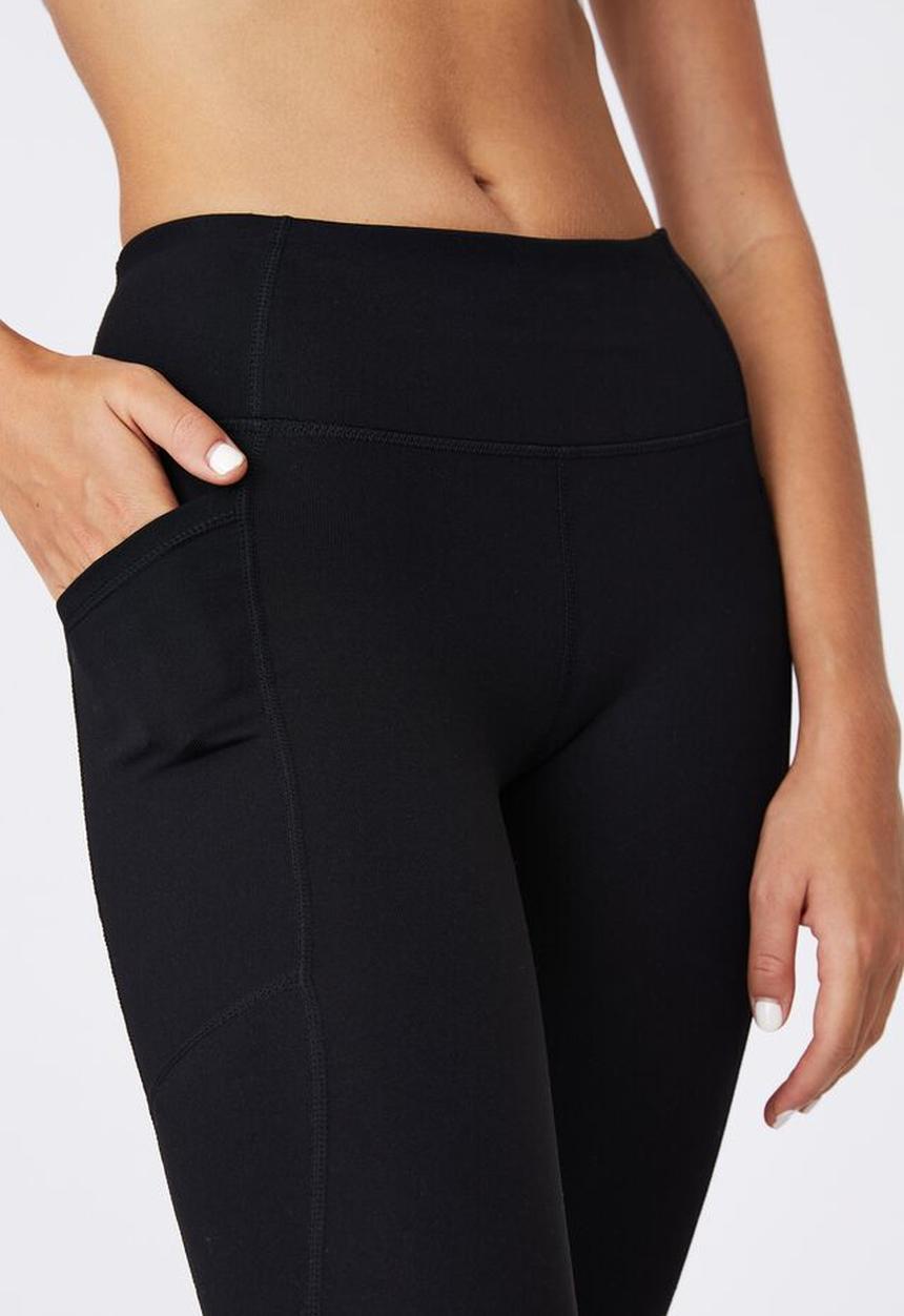 Cotton On - Active core highwaisted pocket full length tight - black