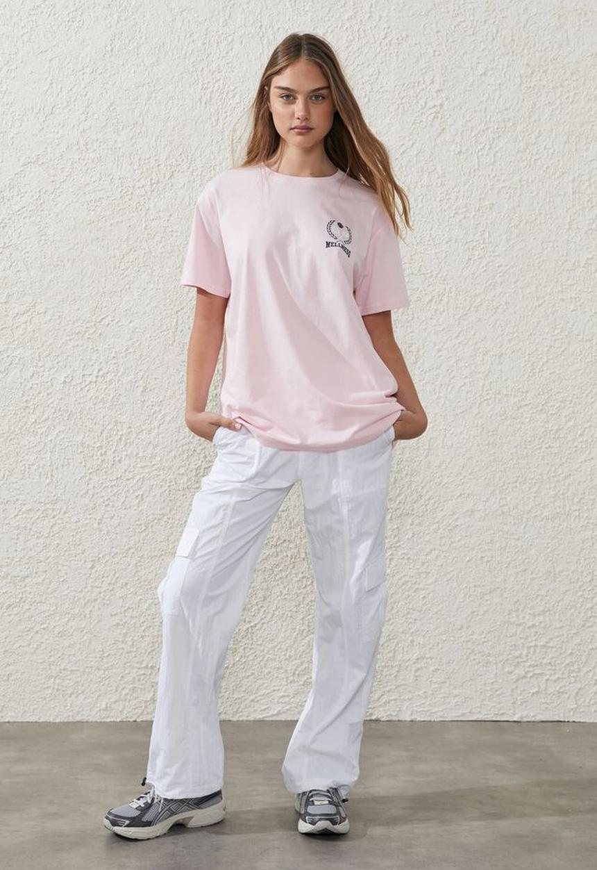 Cotton On - Active graphic T-shirt - blushing bride/bhwc circle