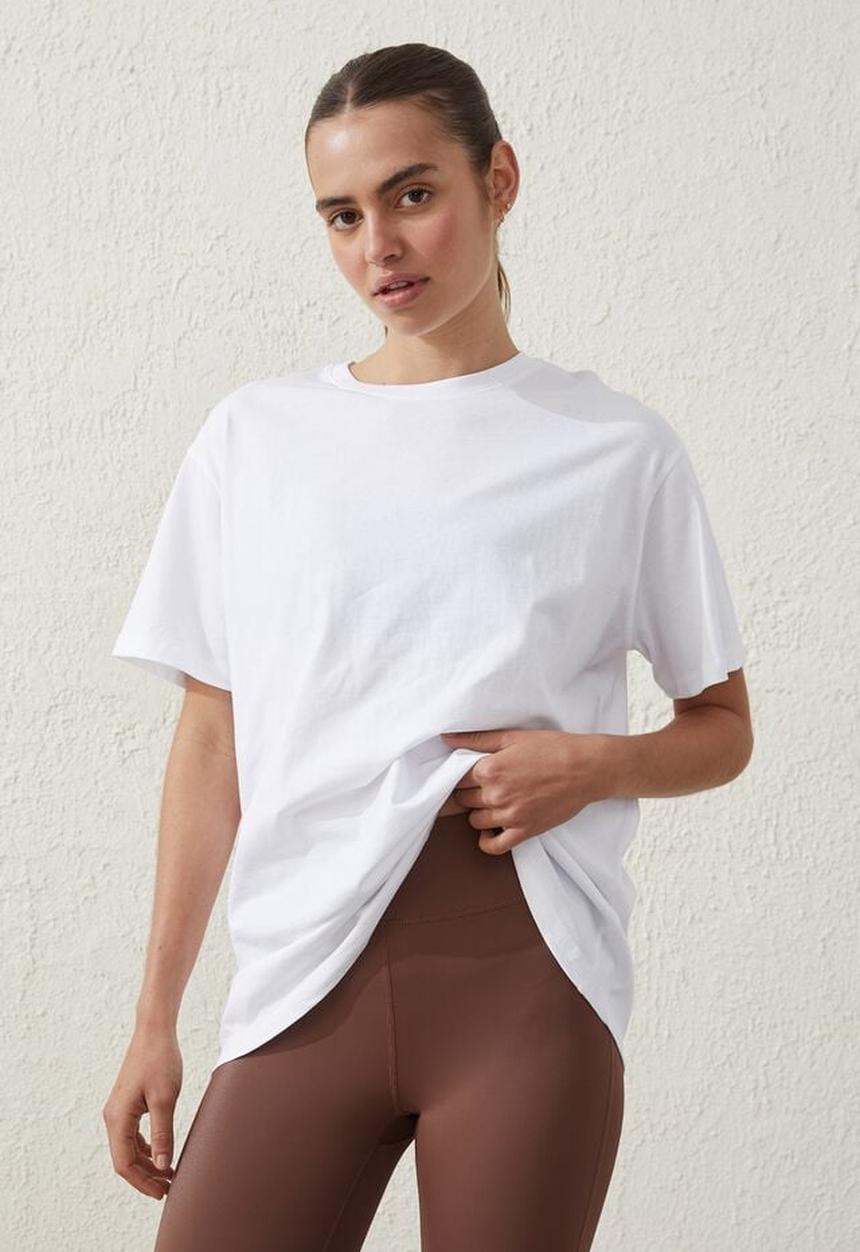 Cotton On - Active graphic tshirt - white/health tennis ball
