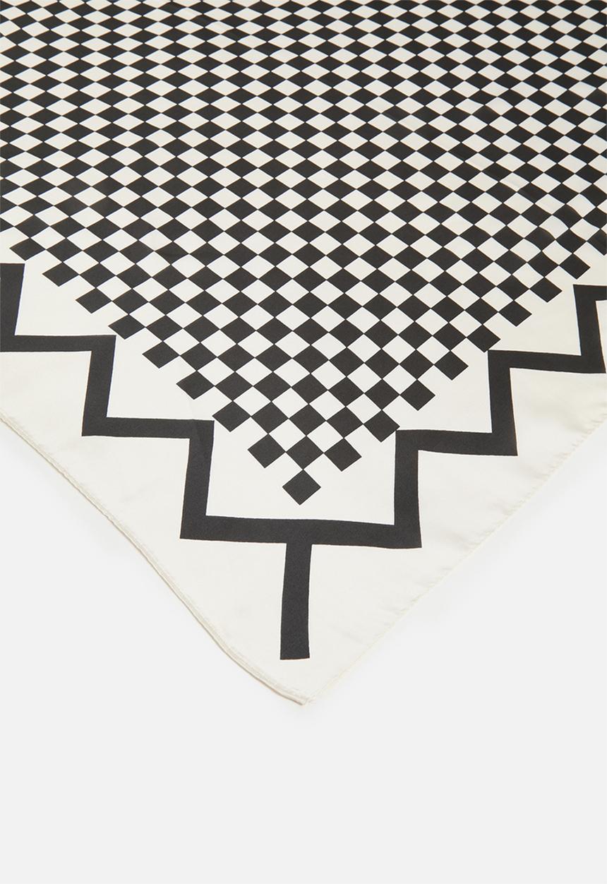Superbalist - Aubrie printed neckerchief - black/white