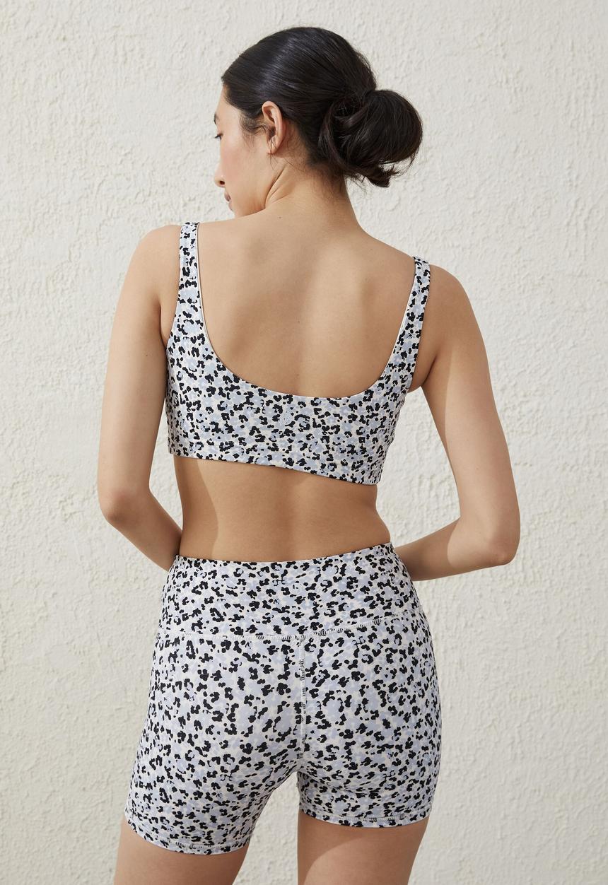 Cotton On - Recycled square neck crop - abstract animal