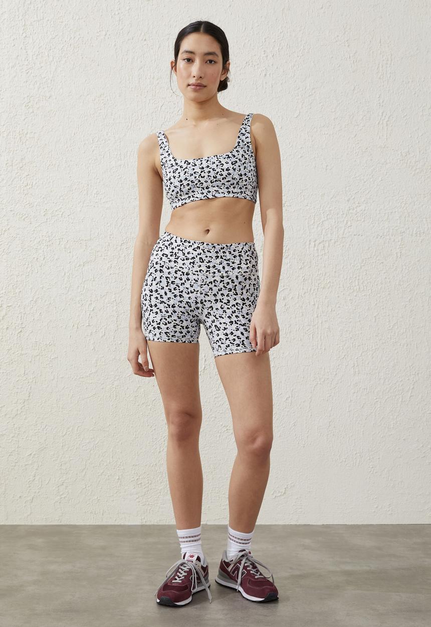 Cotton On - Recycled square neck crop - abstract animal