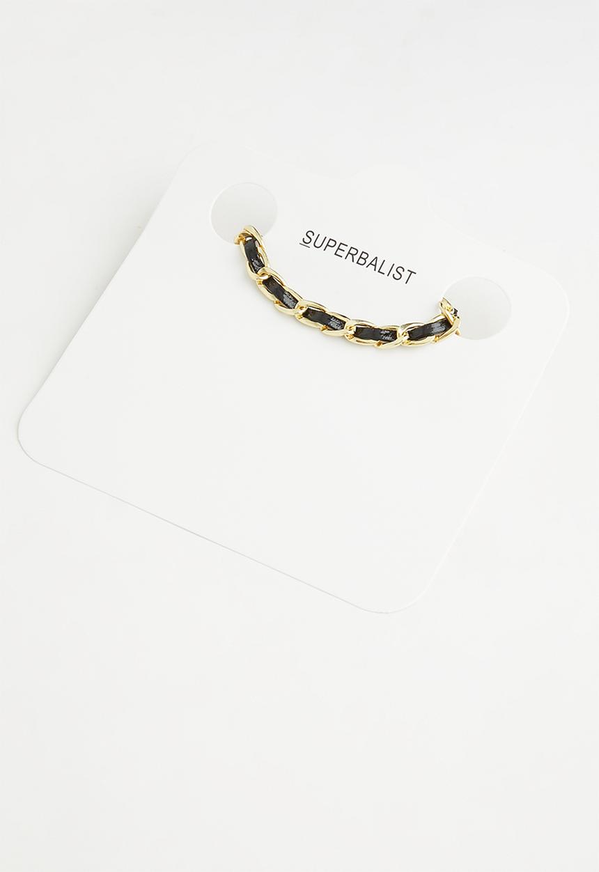 Superbalist - Salome chain link bracelet - black & gold