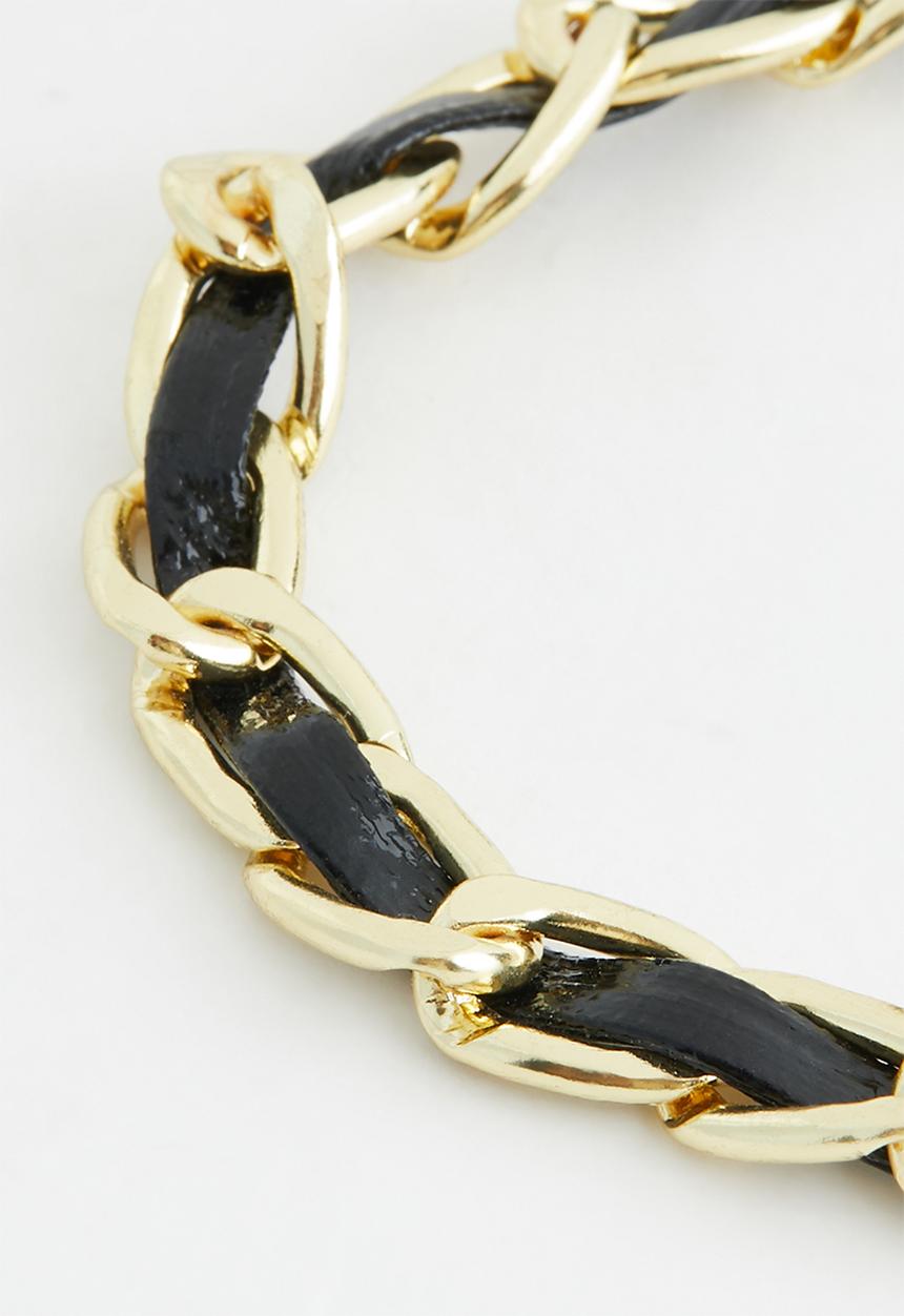 Superbalist - Salome chain link bracelet - black & gold