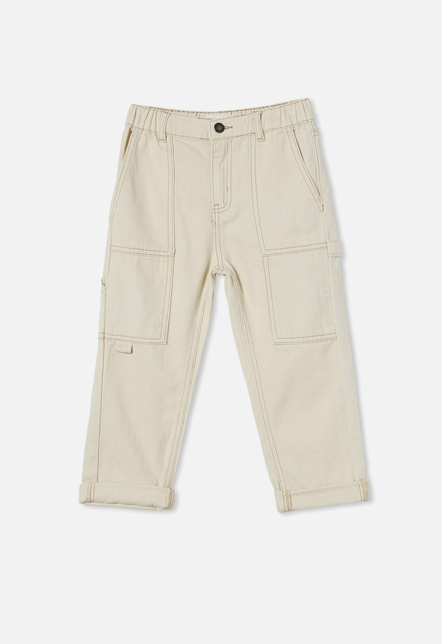 Cotton On - Cargo baggy fit jean - albany ecru