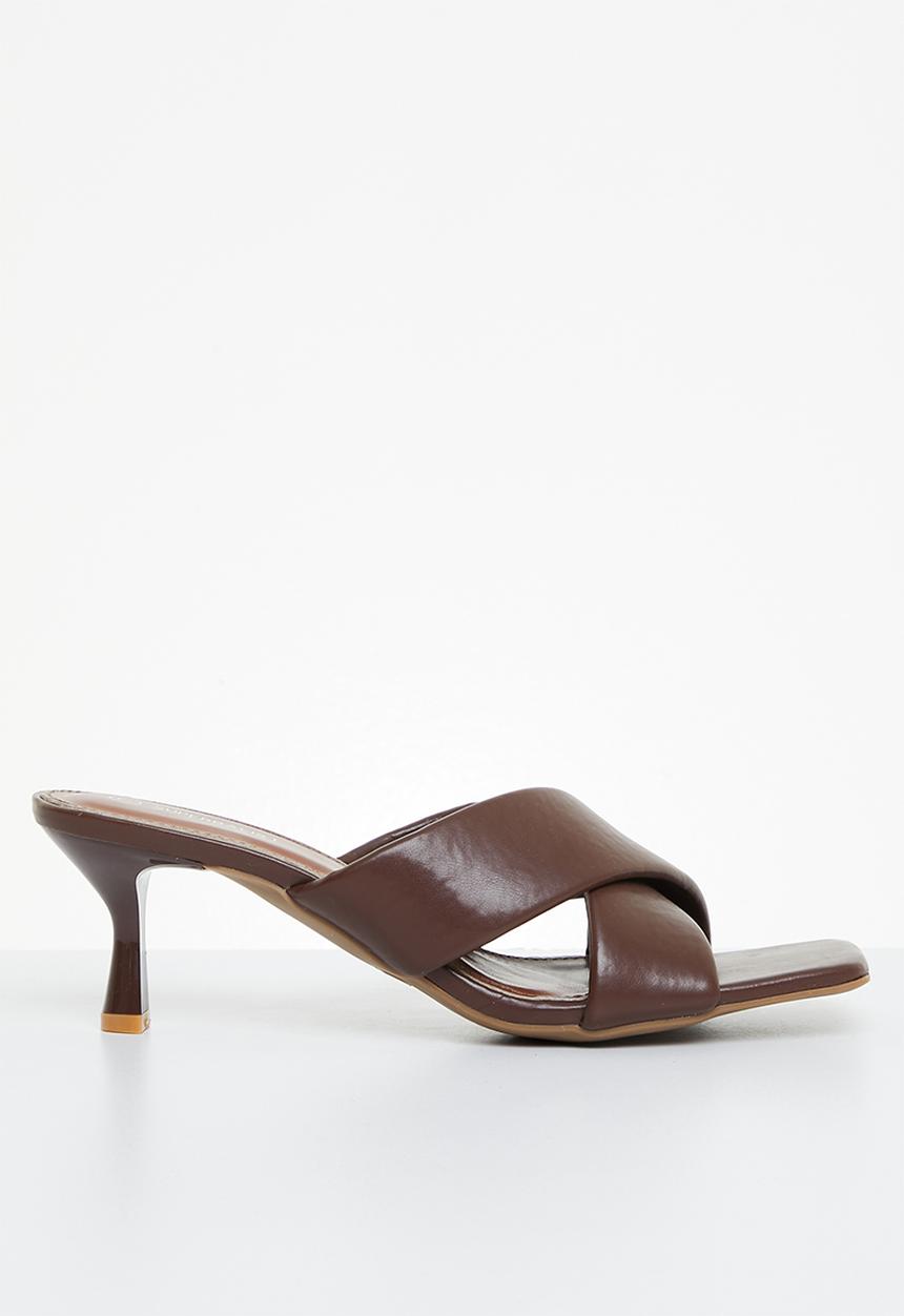 Superbalist - Ava cross-strap kitten heel - brown