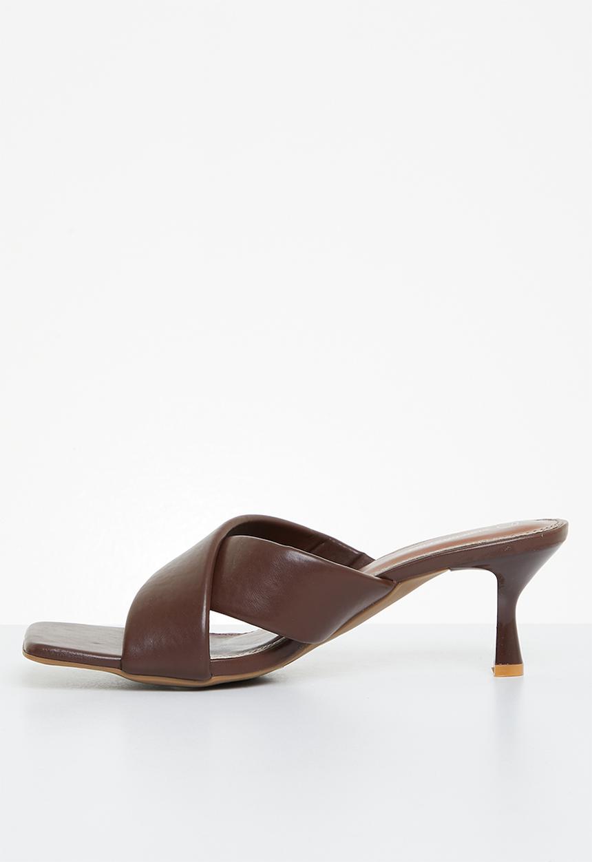 Superbalist - Ava cross-strap kitten heel - brown