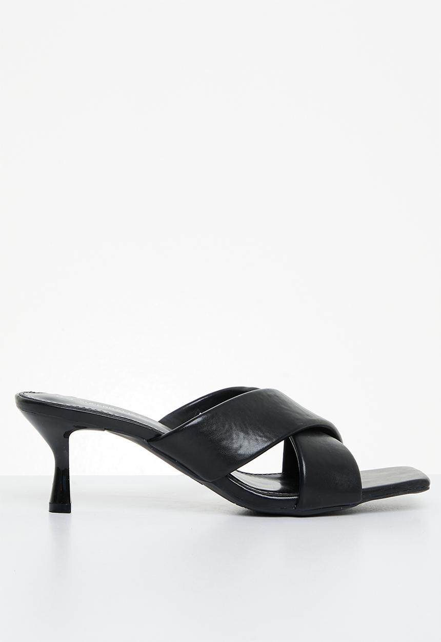 Superbalist - Ava cross-strap kitten heel - black