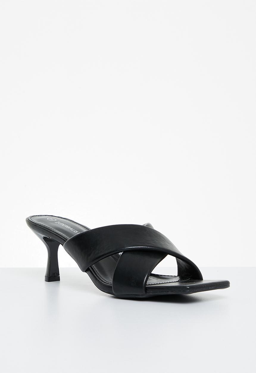 Superbalist - Ava cross-strap kitten heel - black